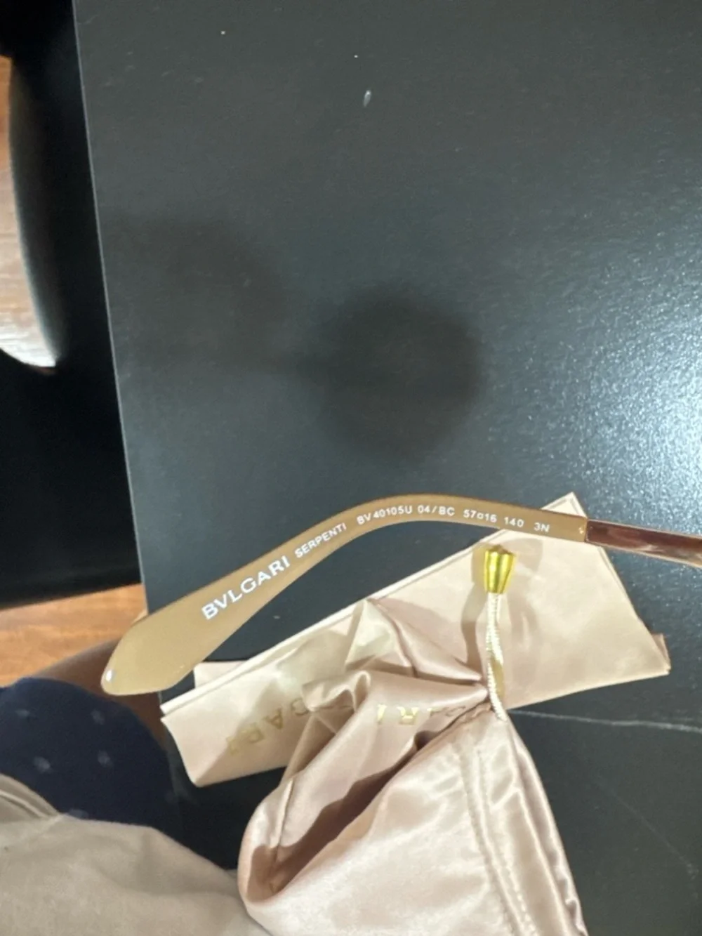 Bulgari Rose-Tint Octagonal Rimless Sunglasses - Picture 11 of 16